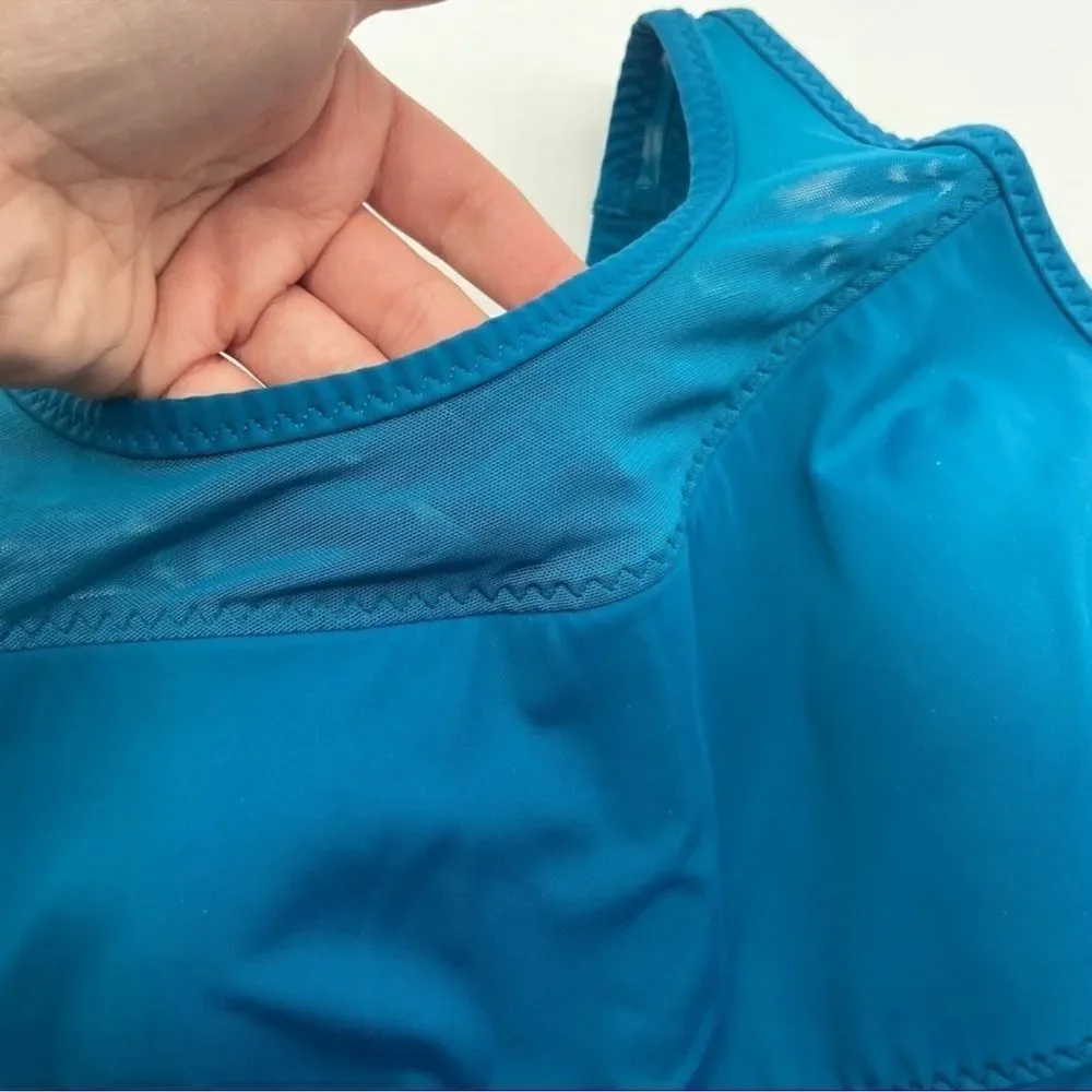 Athleta Gigi Bra Teal High Neck S